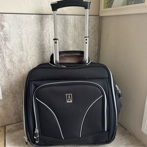 Black Sewing Machine Rolling Luggage Trolley Bag Case Tote For Compact Machines!
